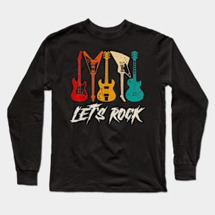 Guitar Player, Guitarist, Rock Music Lover, Guitar Long Sleeve T-Shirt